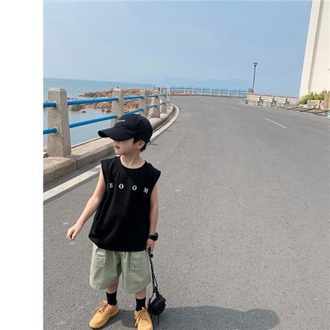 Áo Thun 100% Cotton Không Tay Phong Cách Hàn Nhật Mới Cho Bé Gái