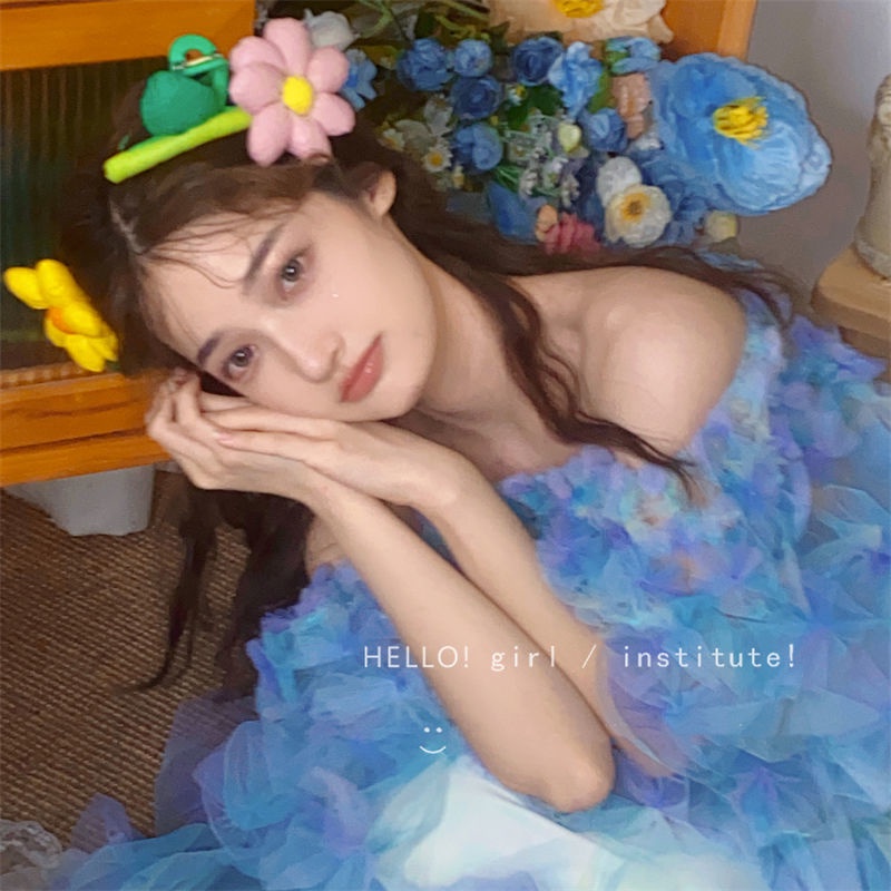 Kẹp Tóc Một Bên Hình Hoa Phong Cách Hàn Quốc Năm Mới Cho Nữ