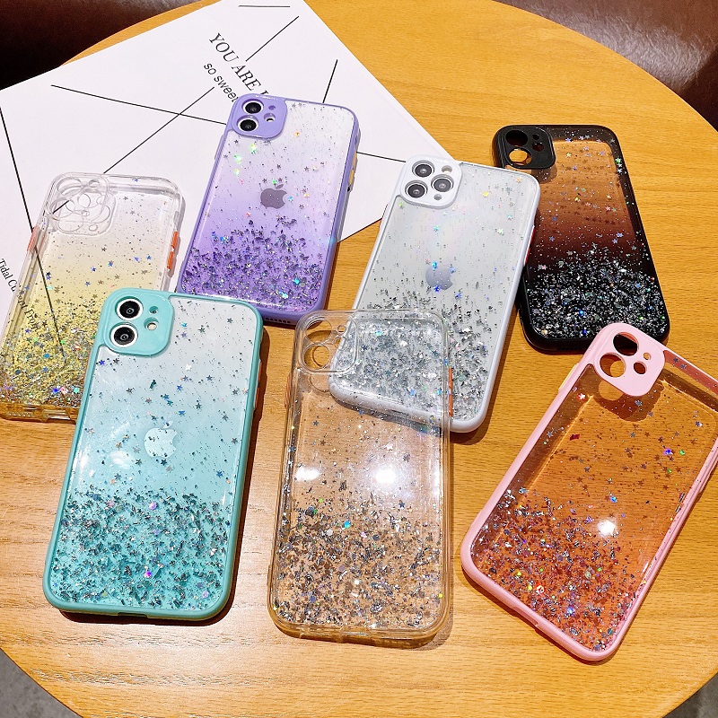 IPhone 12 Pro Max 11 SE 2020 6s 7 8 Plus X XR XS Max Case Shiny Starry sky star Casing Phone Cover Apple