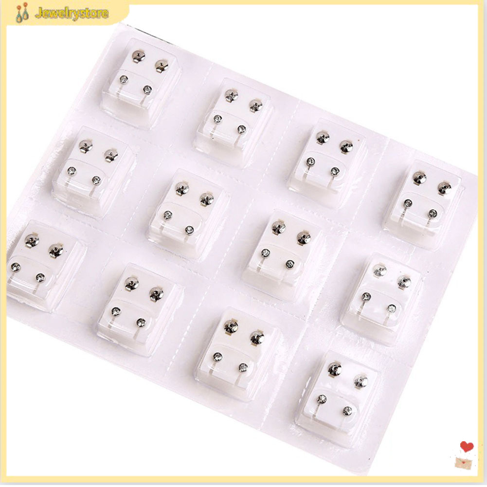 Set 12 đôi khuyên tai thời trang cho máy bấm xỏ lỗ tai jsm1 _