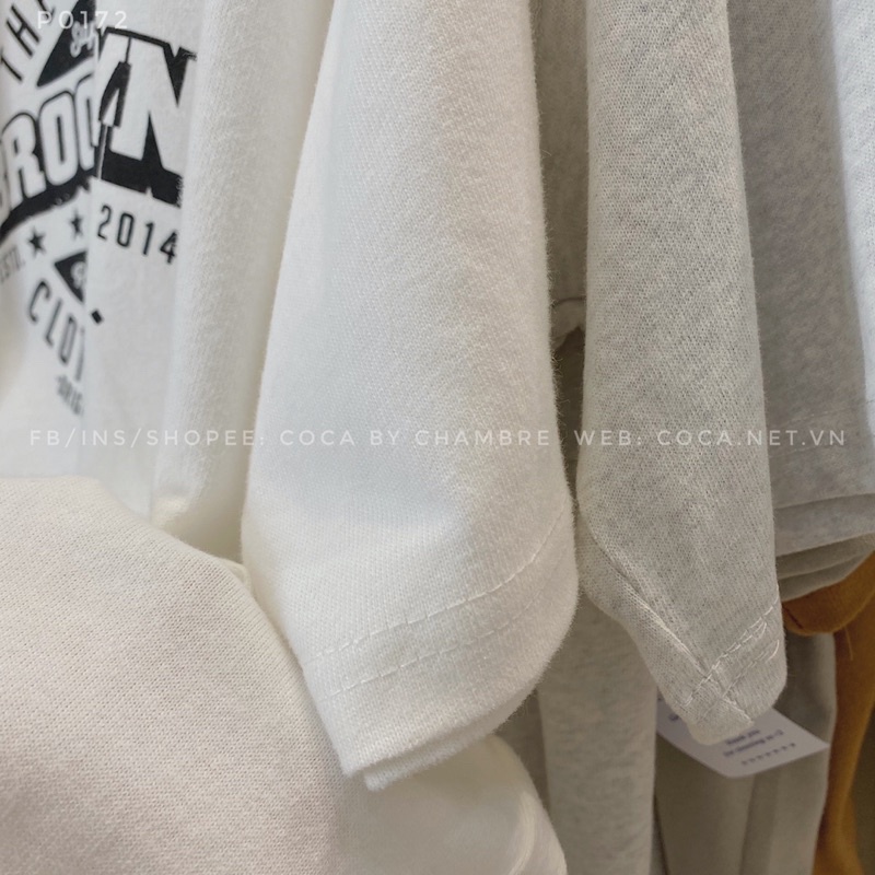 [P0172] Áo thun áo phông form rộng unisex in chữ BROOKLYN vải cotton mặt lông dày (Có sẵn/ảnh thật)