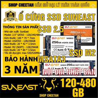 Ổ cứng SSD SunEast 480GB 256GB 240GB 128GB 120GB nội địa Nhật Bản CHÍNH HÃNG Bảo hành 3 năm 2.5 Sata3 mSata3 M2 thumbnail
