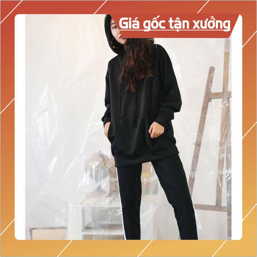Áo hoodie trơn tay dài nỉ basic unisex | BigBuy360 - bigbuy360.vn