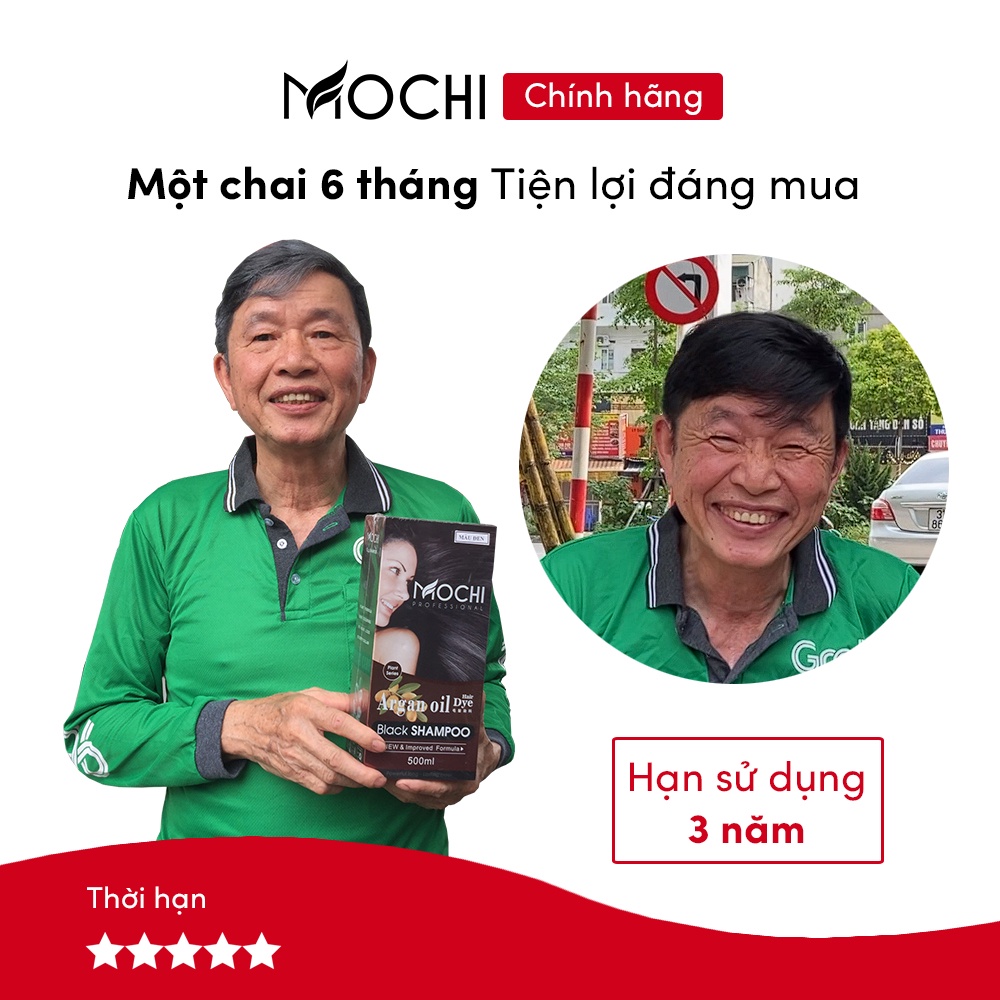 Dầu gội phủ đen tóc Mochi Nhật Bản dầu gội phủ bạc thảo dược ngay tại nhà dành cho tóc nhuộm phai màu và tóc bạc