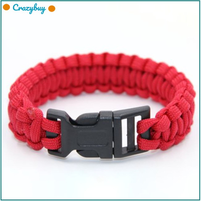 Vòng đeo tay sinh tồn paracord dây dù bện có khóa cài nhựa thời trang