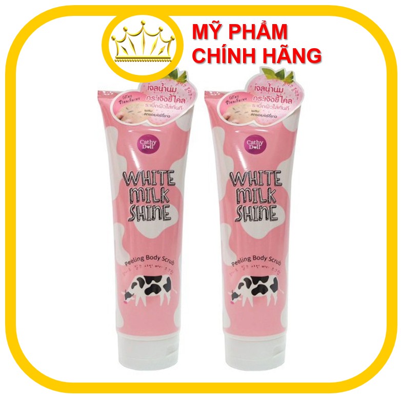 TẨY TẾ BÀO CHẾT TOÀN THÂN SỮA BÒ CATHY DOLL WHITE MILK SHINE PEELING BODY SCRUB - 320ML
