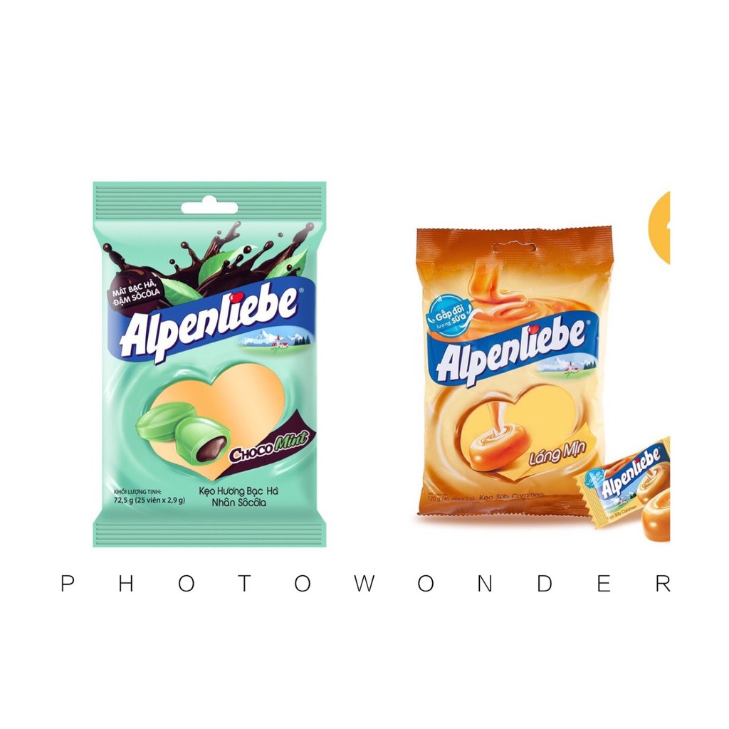 Kẹo Alpenliebe hương bạc hà nhân socola / caramel