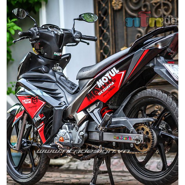 Tem Trùm Exciter 135 Đen Đỏ Motul