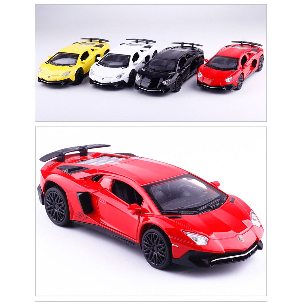 XE MÔ HÌNH Siêu Xe LAMBOR Aventador SV | MINIAUTO tỷ lệ 1:32 Đỏ