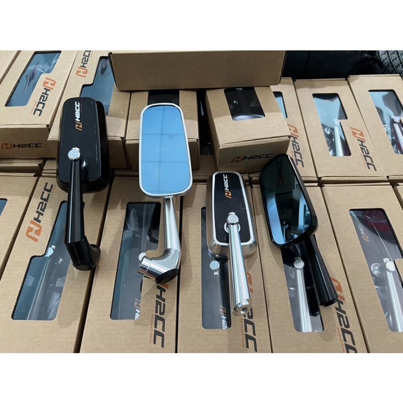 Kiếng gương H2C hình chữ nhật mặt kiếng thu hình gắn mọi dòng xe