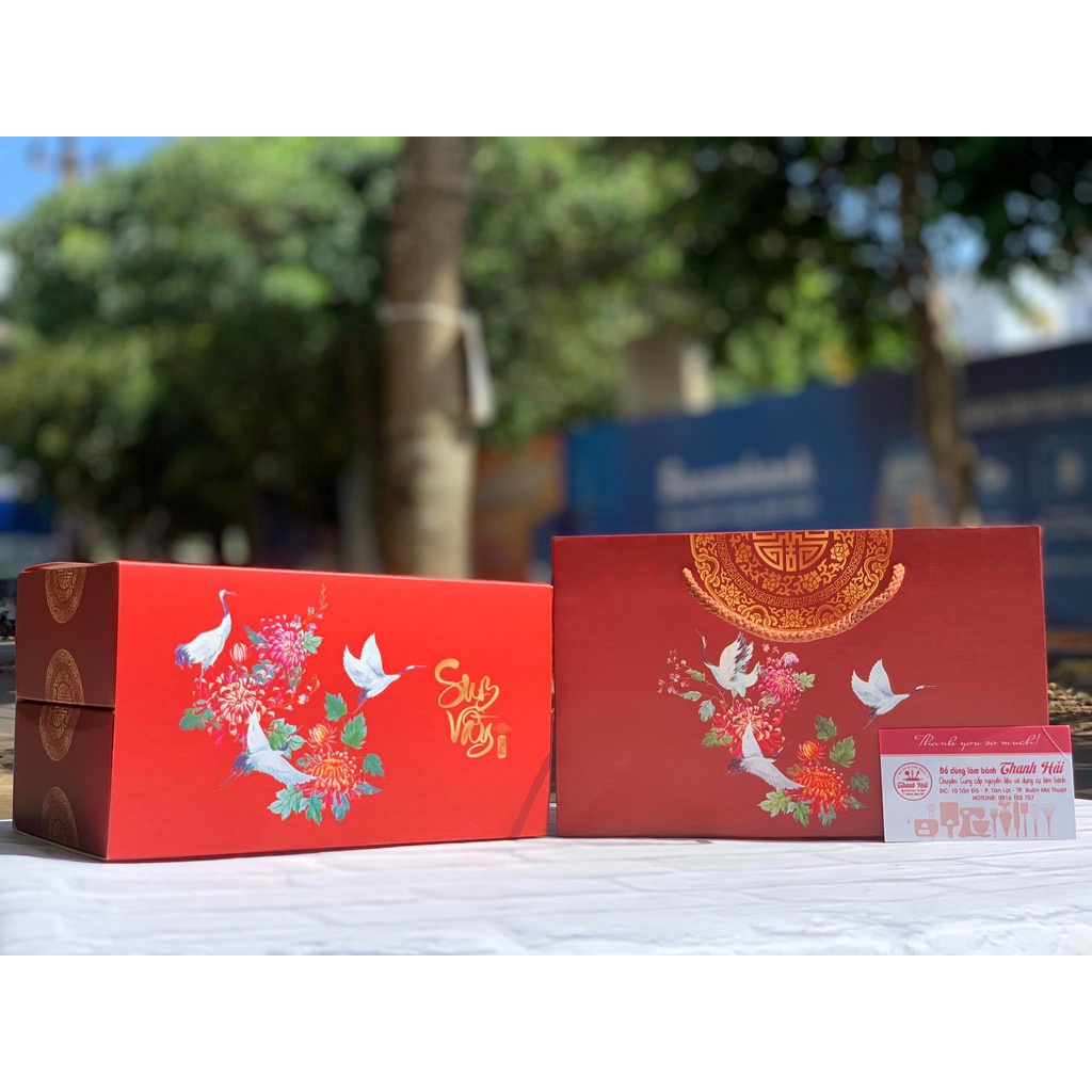 Hộp Trung Thu 4 Bánh 2 Tầng ĐOÀN VIÊN Không Hộp Con .