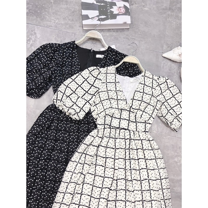 [Mã WASTMAY giảm 15% tối đa 30K đơn 150K] BÁN SỈ VÁY CỔ TIM TAY BỒNG VOAN HẠT 2M CHO NỮ | BigBuy360 - bigbuy360.vn