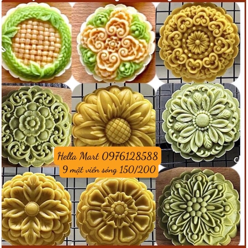 Khuôn Trung thu 9 mặt Viền Sóng