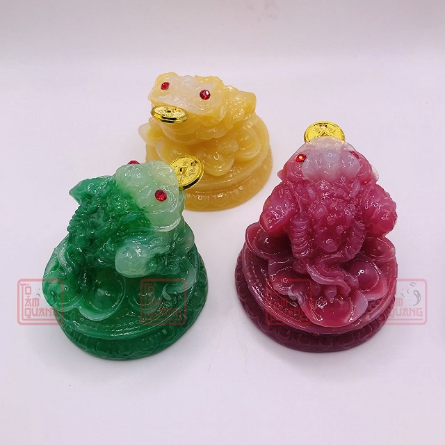 Tượng phong thủy cóc ngậm tiền vàng thiềm thừ để bàn thờ thần tài may mắn tài lộc- TÔ TÂM QUANG