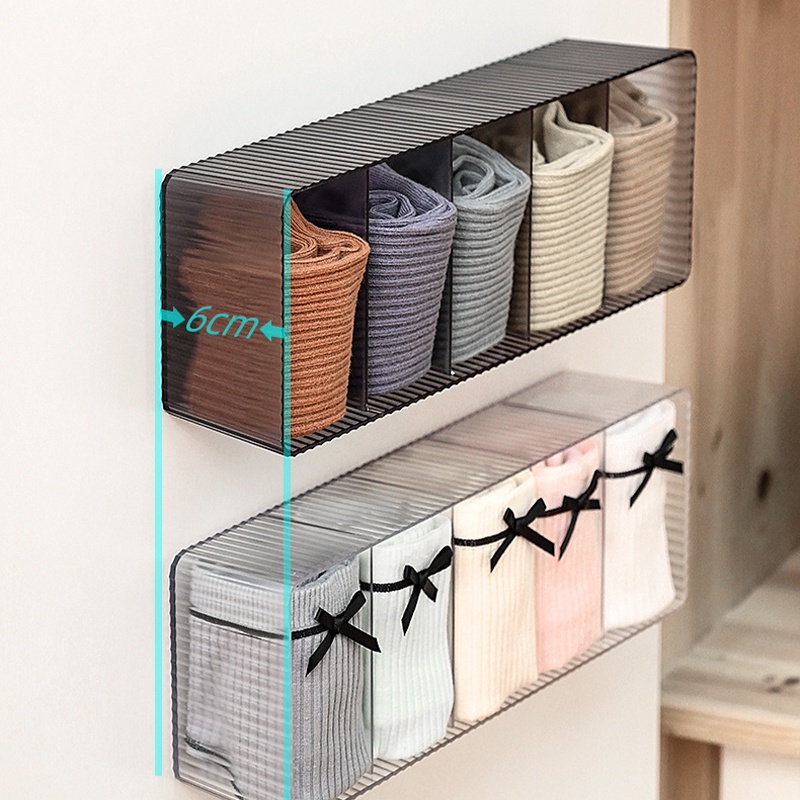 Hộp Đựng Đồ Lót / Vớ Treo Tường Chia Ngăn Tiện Lợi