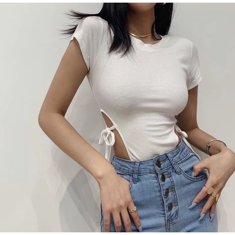 Bodysuit tay ngắn hở eo | BigBuy360 - bigbuy360.vn