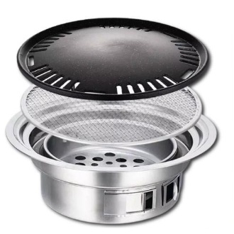 Bếp nướng than hoa Hàn Quốc - Bếp nấu lẩu BBQ than hoa không khói