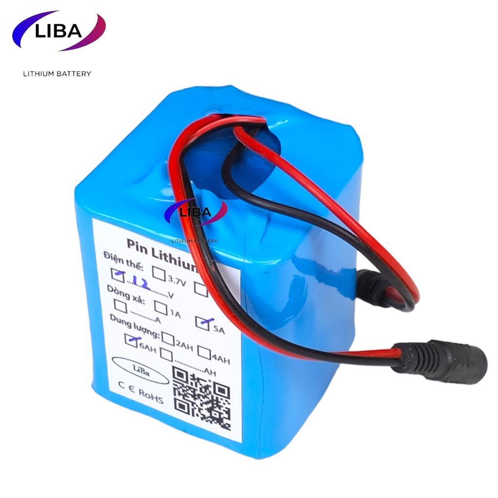 Pin Li ion 12V 3S, pin sử dụng cho loa kéo, trữ điện, quạt tích điện, đèn Led, thay thế acquy chì - LiBa