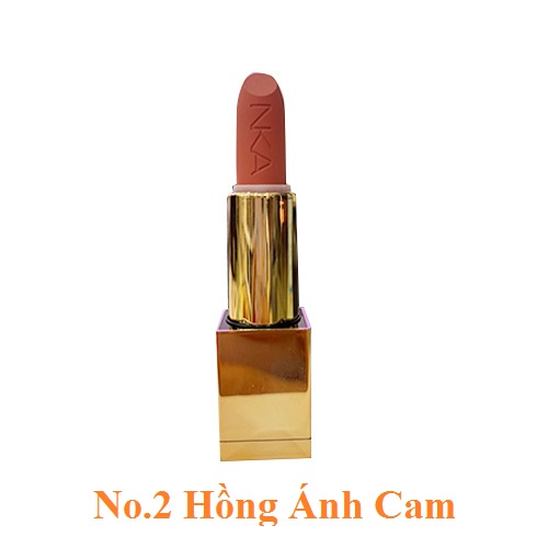 Son Nhật Kim Anh Laura Sunshine chính hãng Golden Velvet Lipstick vỏ màu vàng tráng gương mẫu mới không chì siêu lì 4g