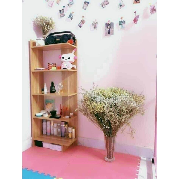 Kệ sách gỗ đứng góc tường 5 tầng đa năng cao cấp bền đẹp