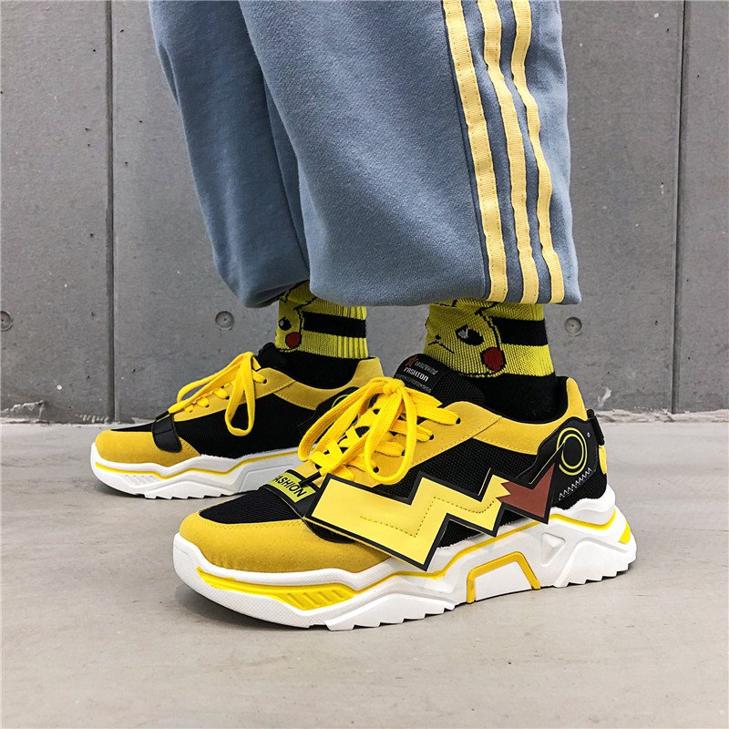 Giày thể thao in hình pikachu dễ thương hợp thời trang kích thước 35-44 dành cho unisex