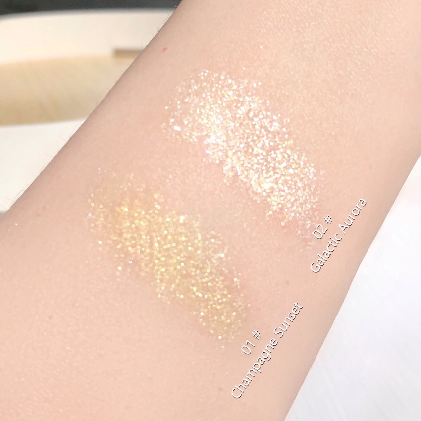 1 Bút Chì Bắt Sáng Màu Nhũ Kim Cương / Sâm Panh / Vàng Hồng Kháng Nước Lâu Trôi &amp; Bút Gel Kẻ Mắt Trang Điểm Chuyên Nghiệp