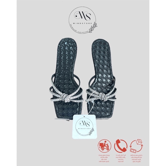 Dép lê đính đá