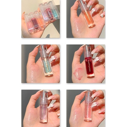 (Hàng Mới Về)Set 3 Son Bóng Nhũ Tinh Chất Mật Ong Dưỡng Môi CAPPUVINI Starry Crystal Lip Honey