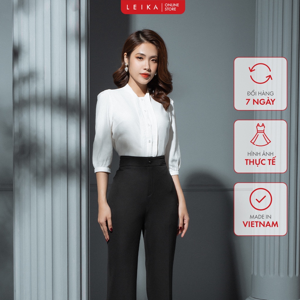 Áo sơ mi LT trần chỉ cổ nẹp LEIKA