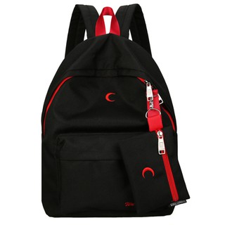 Balo thời trang vải dù chống thấm màu đen phong cách Unisex đi học du lịch - Phuishop