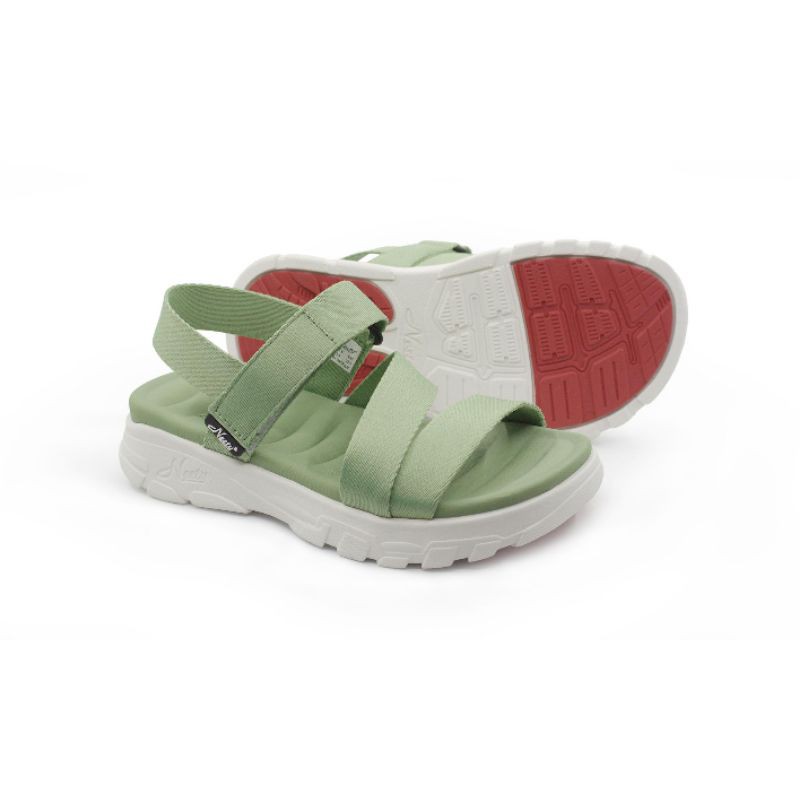 Giày sandals nữ xanh bơ Shondo nesty