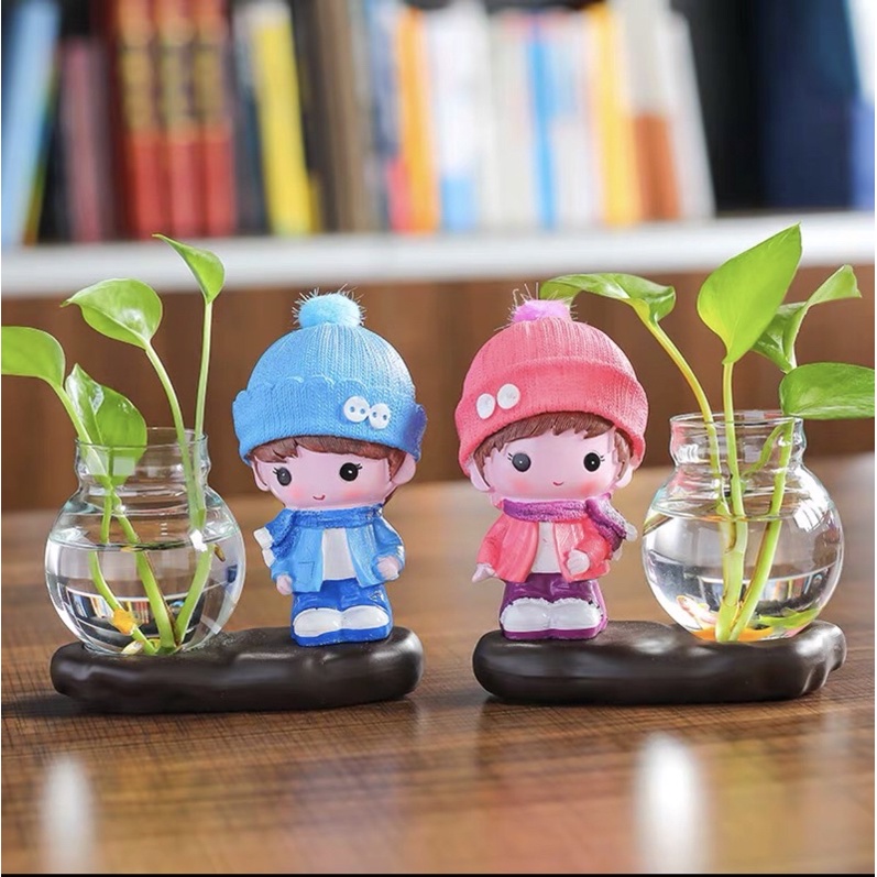 Chậu trồng cây thủy sinh mini, chậu thủy tinh để bàn