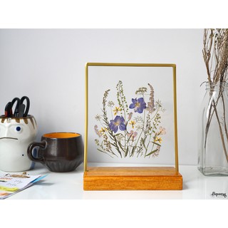 Khung tranh hoa ép, hoa khô để bàn BEPANSY Wildflowers decor 02