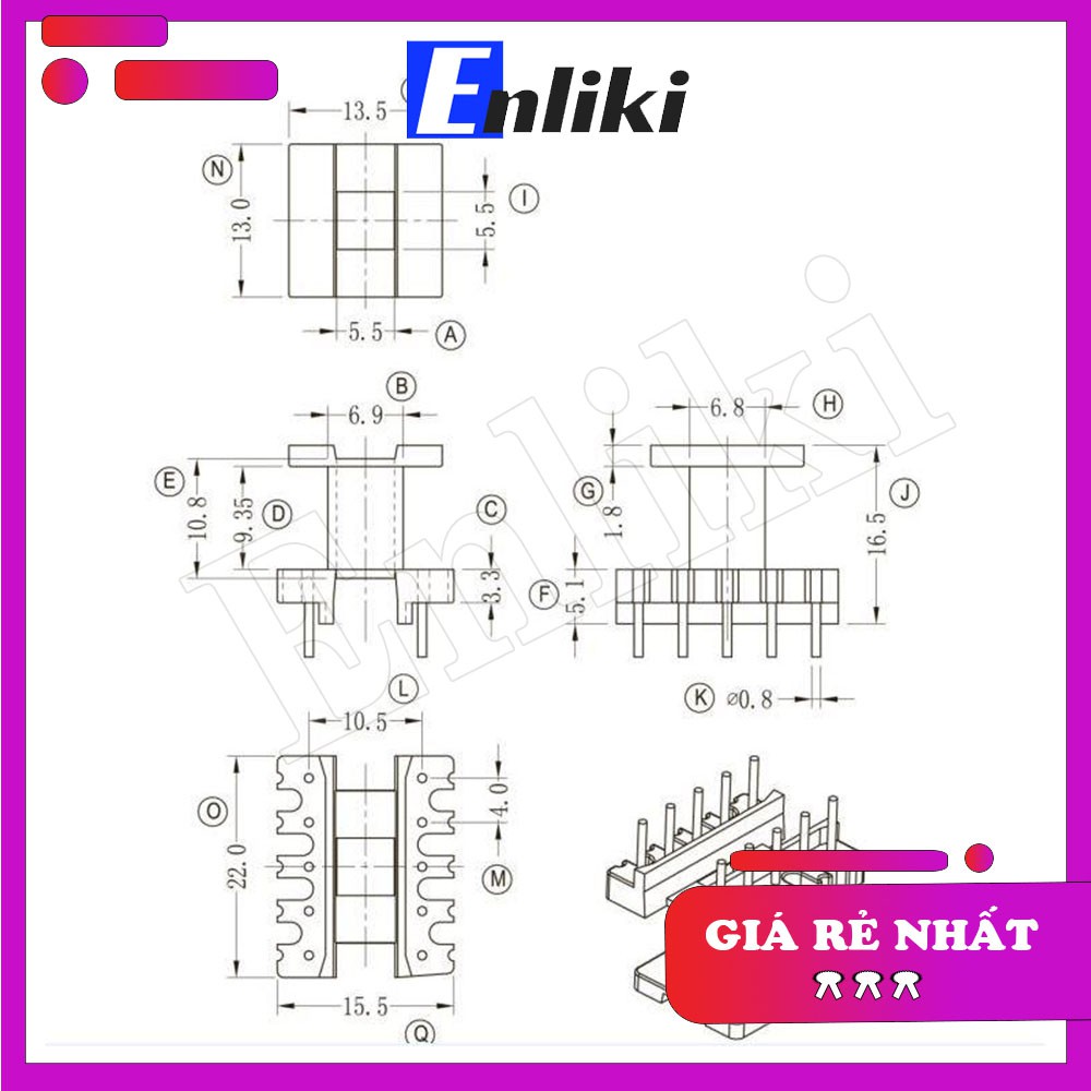 E19 EE19 (5+5) Biến Áp Xung