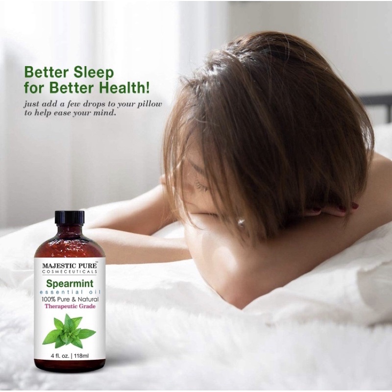 Tinh dầu bạc hà Á 100% nguyên chất Majestic Pure Spearmint Essential Oil 118ml USA