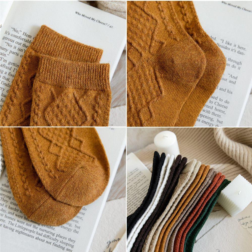 Găng Tay Len Cashmere Mềm Mại Dày Dặn Giữ Ấm Mùa Đông