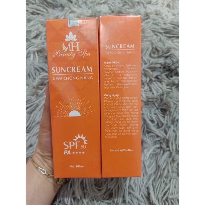 Kem chống nắng căng bóng mh spa