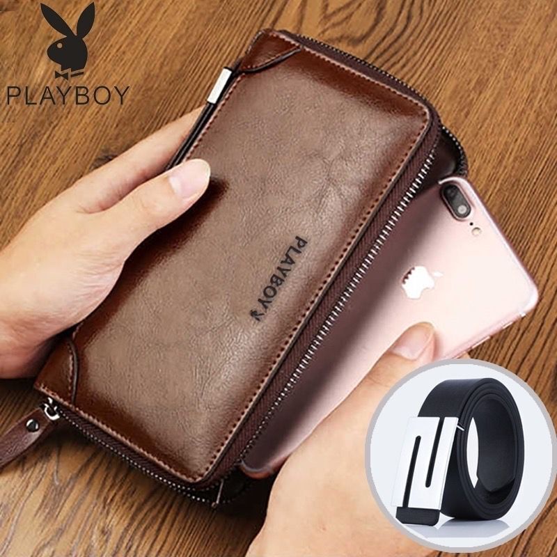 Ví da mềm hai lớp khóa kéo đôi sức chứa lớn NSGSB33 2ChL dành cho nam | BigBuy360 - bigbuy360.vn