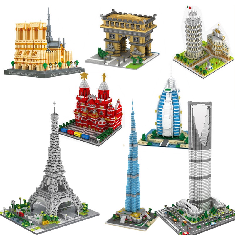 ♚✧☁Bộ Đồ Chơi Lắp Ráp Mô Hình Tháp Eiffel Không Được Tương Thích Với Lego