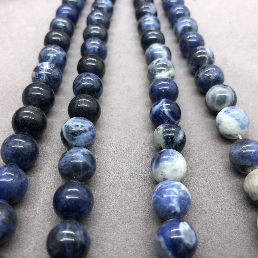 Chuỗi Hạt Đá Tròn Tự Nhiên 4-12mm Dùng Làm Vòng Đeo Tay Diy