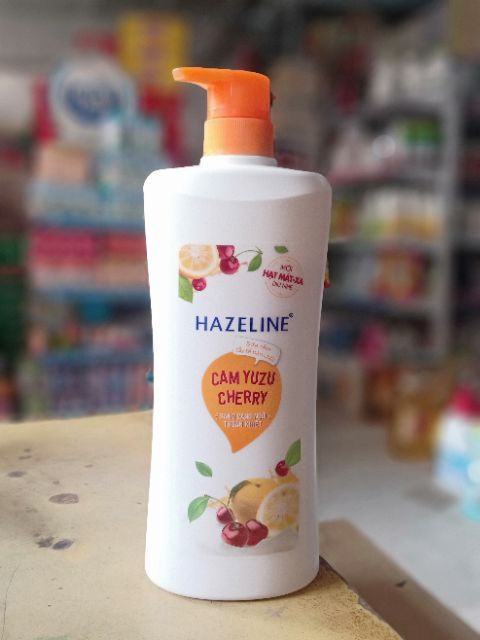 Sữa tắm tẩy tế bào chết  Hazeline cam zuzu và chery 900g