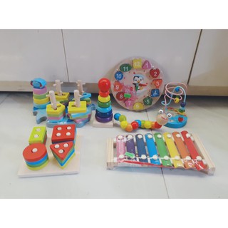Đồ chơi gỗ trí tuệ- COMBO DỄ THƯƠNG CHO BÉ