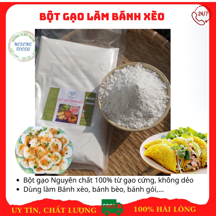 Bột gạo bánh xèo gói 1kg-Mekong foods Shop(TẶNG KÈM BỘT NGHỆ)