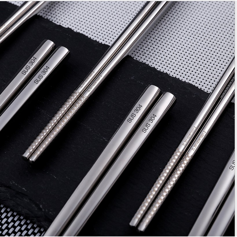 COMBO 10 đôi đũa inox SUS 304 chất lượng cao cấp chống mùi,chống bám bẩn