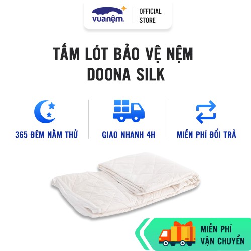 Tấm lót bảo vệ nệm Doona Silk làm mềm nệm bảo hành bởi Vua Nệm