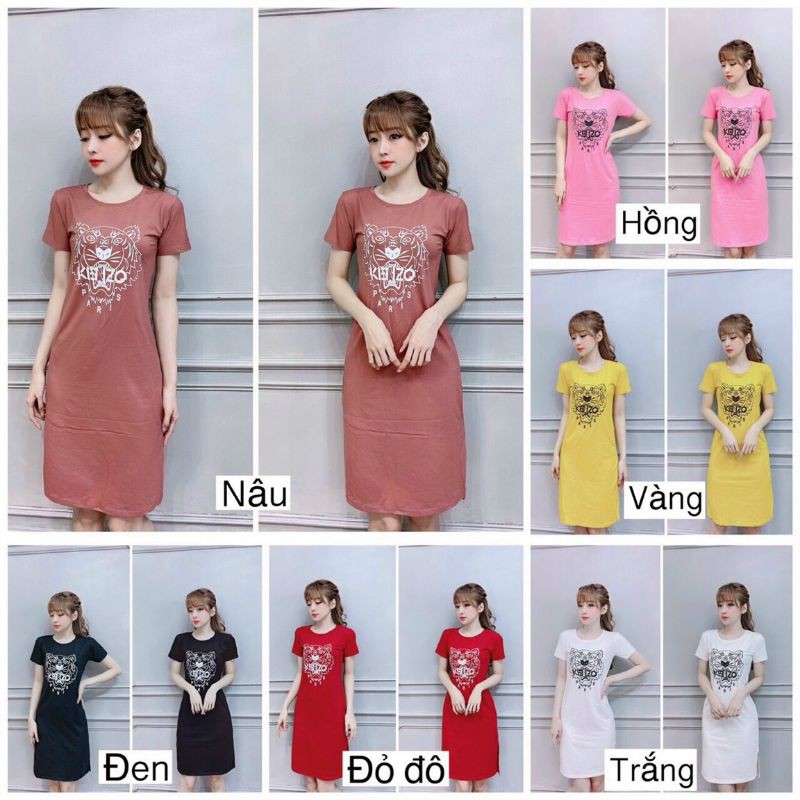 đầm thun thái from rộng .