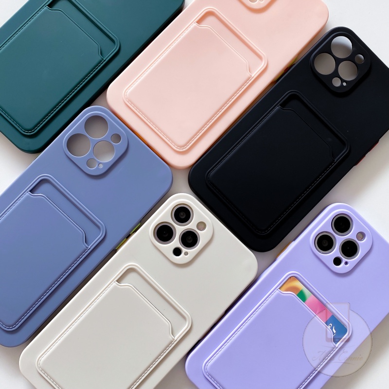 Ốp Điện Thoại Silicon Mềm Có Ngăn Đựng Thẻ Bảo Vệ camera Cho OPPO A16 A15S A1K A33 A53 A32 4G A5 A9 2020