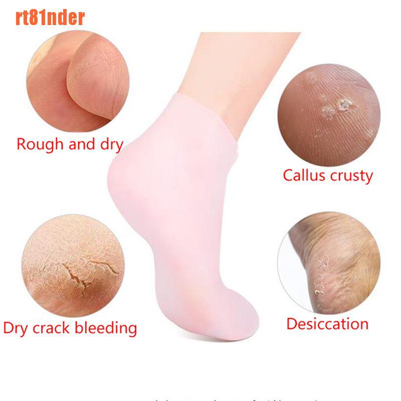 1 Đôi Vớ Silicone Gel Dưỡng Ẩm Chống Nứt Nẻ Cho Spa