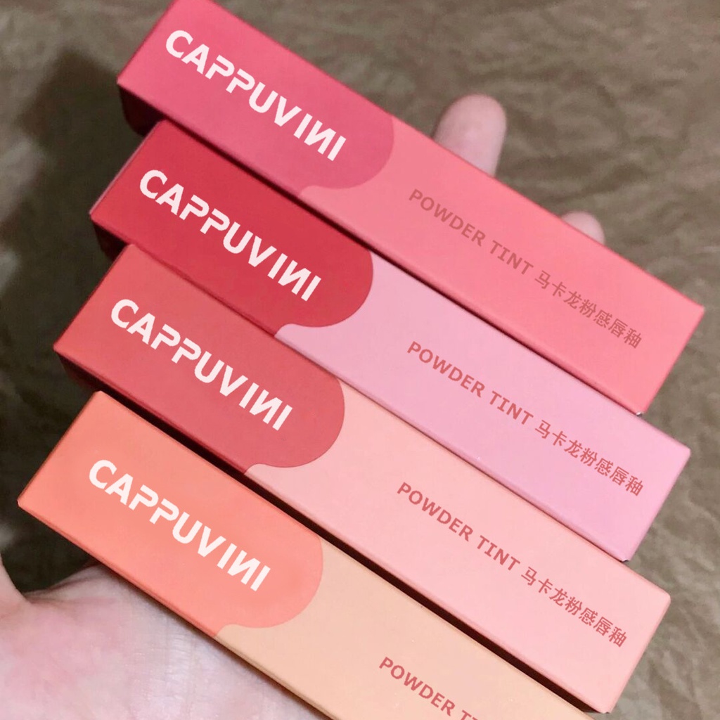 [Hàng mới về] Son bóng Cappuvini dạng bùn dưỡng ẩm an toàn hiệu quả cho làn môi