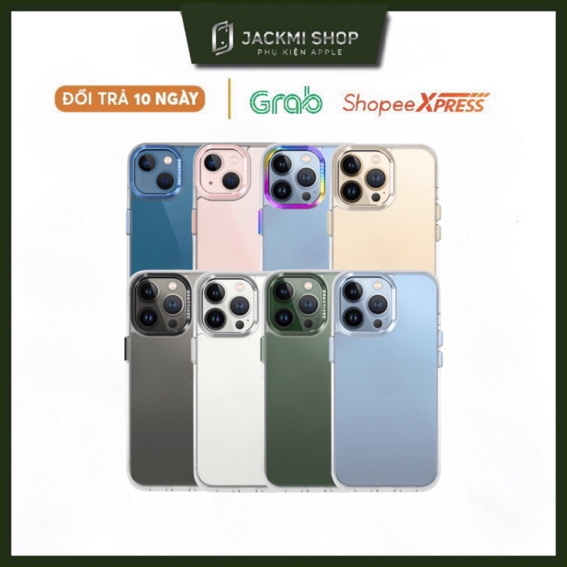 Ốp devilcase phiên bản tiêu chuẩn trong suốt chống sốc bảo vệ camera cho ip 13 13 pro 13 pro max 12 12 pro 12 pro max